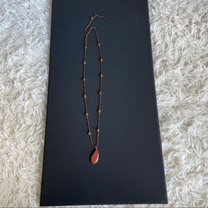 Red rock shaped necklace
